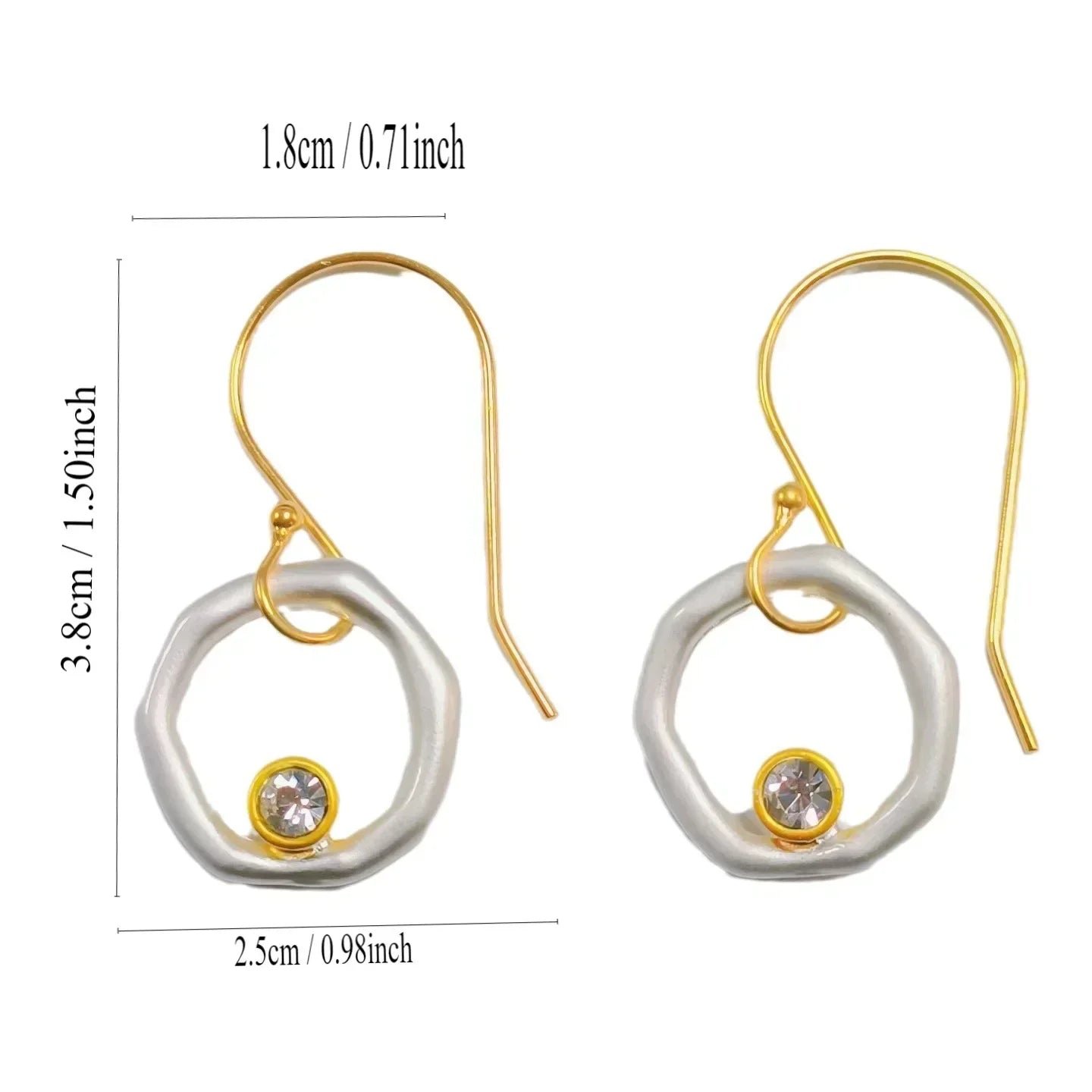Aurielle™ | Vintage Gold & Silver Zirconia Earrings