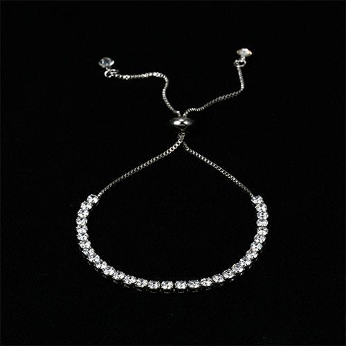 Rinhoo Charm Solid Crystal Rhinestone Bangle