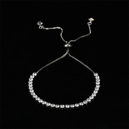 Rinhoo Charm Solid Crystal Rhinestone Bangle