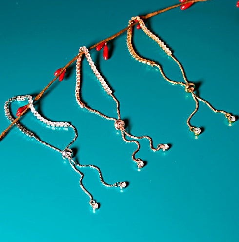 Rinhoo Charm Solid Crystal Rhinestone Bangle