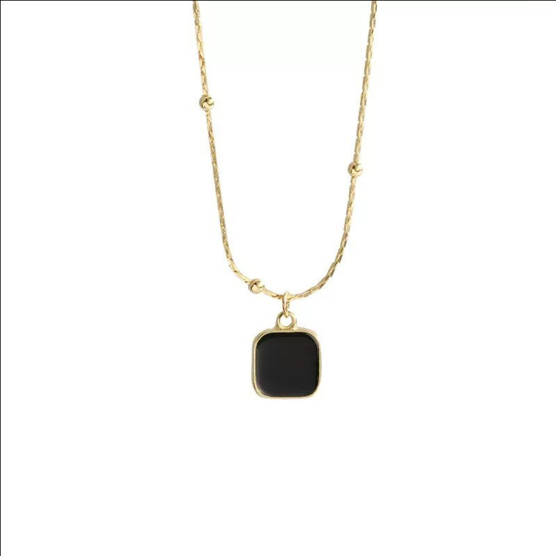 Fashion Geometry Pattern Square Necklace For Women