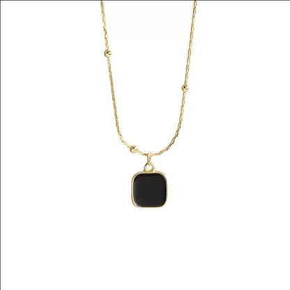 Fashion Geometry Pattern Square Necklace For Women
