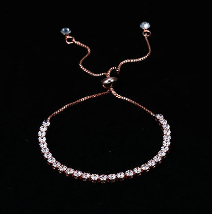 Rinhoo Charm Solid Crystal Rhinestone Bangle