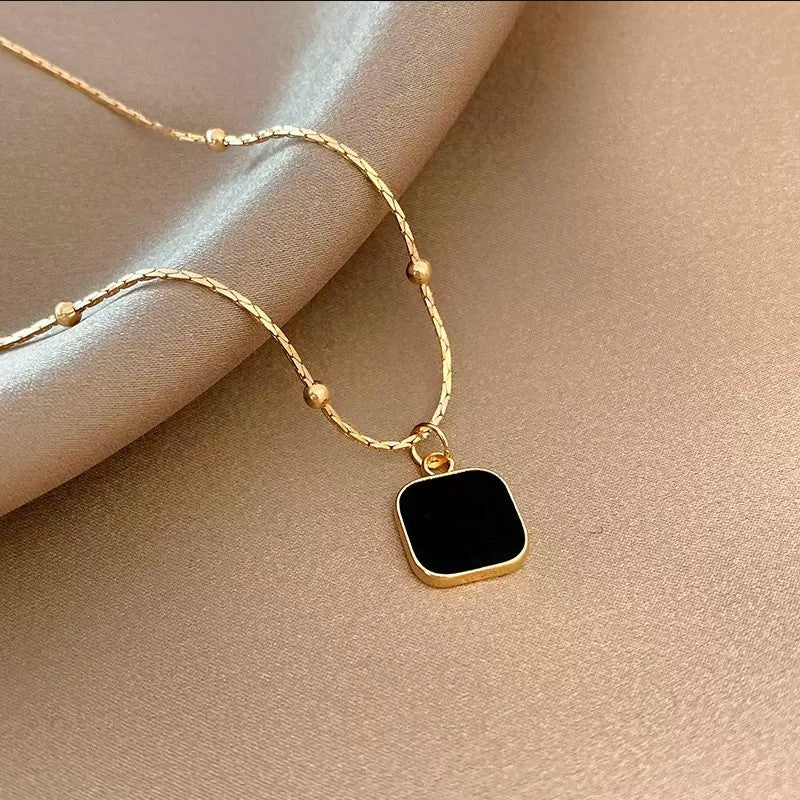 Fashion Geometry Pattern Square Necklace For Women