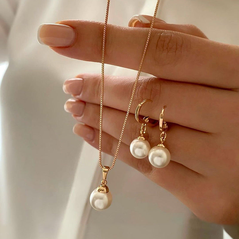 Earrings Women's High-grade Earrings Jewelry Suit