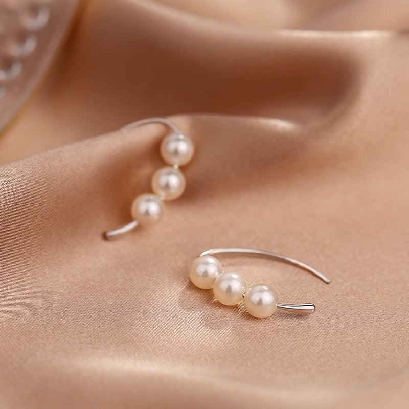 Hook Pearl Simplicity Stud Earrings For Women