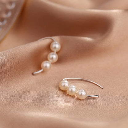 Hook Pearl Simplicity Stud Earrings For Women