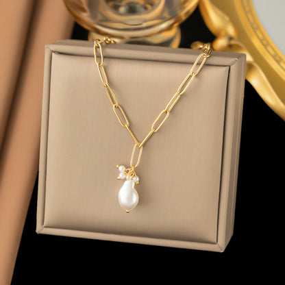 Cross Chain Stainless Steel Necklace For Women