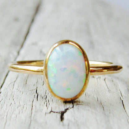 Gold Opal Ring For Women Rings
