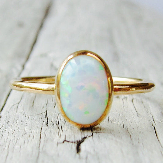 Gold Opal Ring For Women Rings