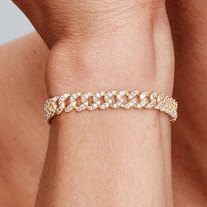 Cubo™ | Gold Moissanite Cuban Bracelet