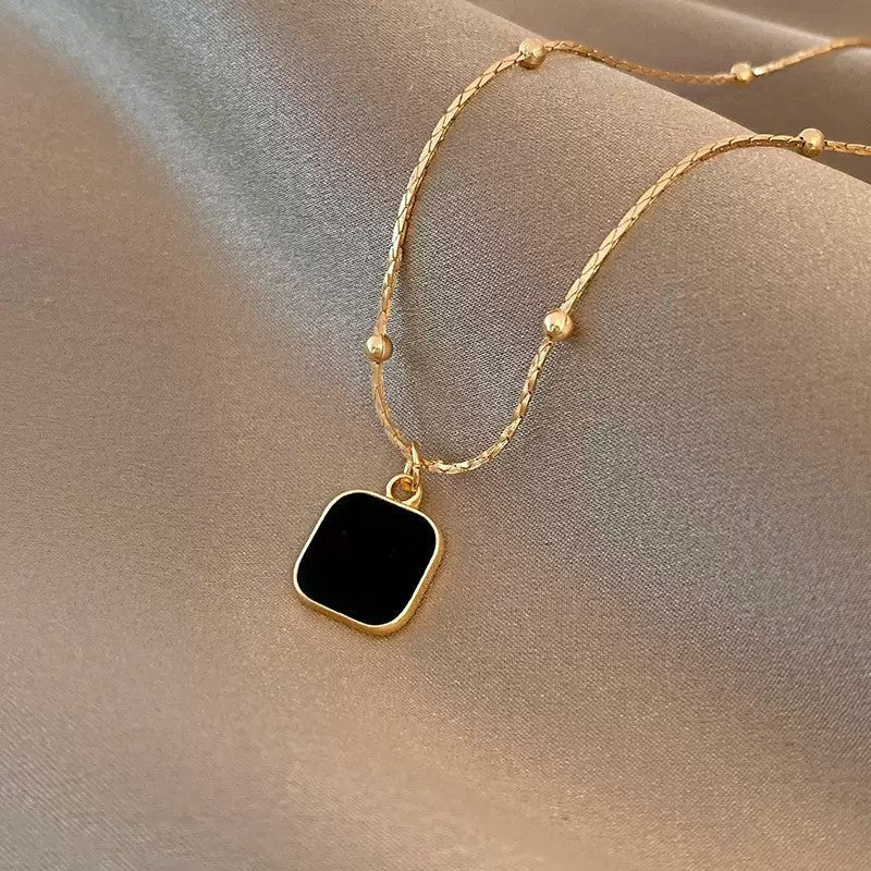 Fashion Geometry Pattern Square Necklace For Women