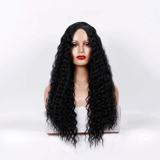 Medium Long Curly Hair Wave Synthetic Wigs