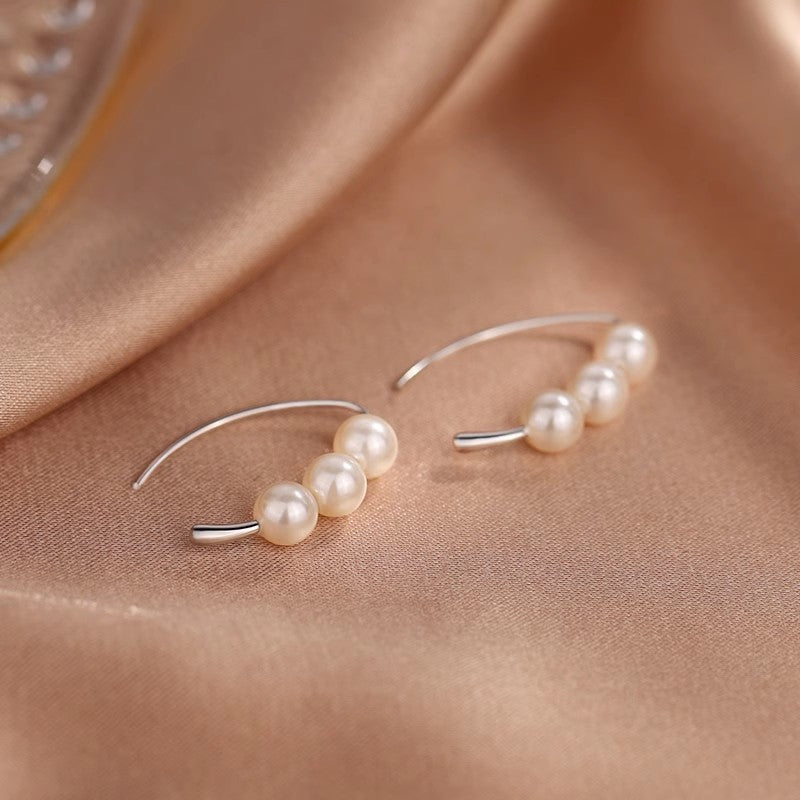 Hook Pearl Simplicity Stud Earrings For Women