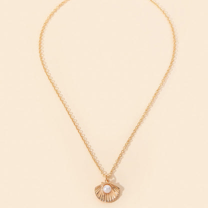 Shell Pearl Necklace For Women