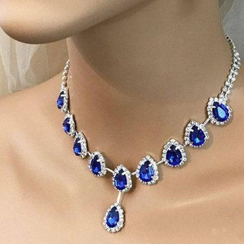 Blue Zirconia Necklace