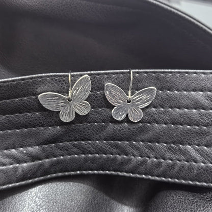 Silver Butterfly Earrings For Women