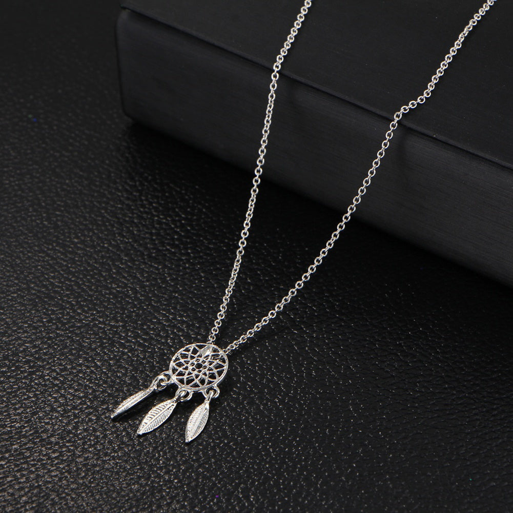 Hollow feather bracelet pendant earrings ring set