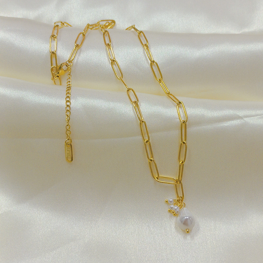 Cross Chain Stainless Steel Necklace For Women