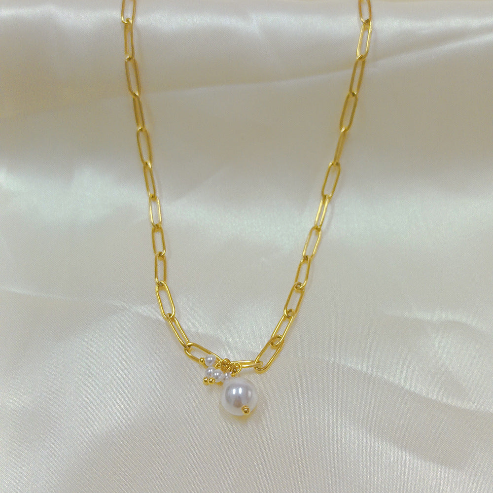 Cross Chain Stainless Steel Necklace For Women