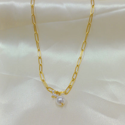 Cross Chain Stainless Steel Necklace For Women