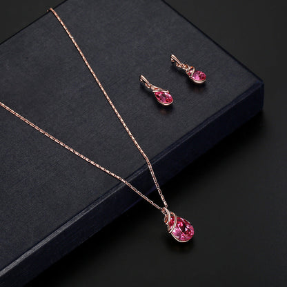 Alloy Gemstone Jewellery Set Necklace