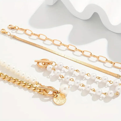 Chic Gold 4-Piece Bracelet Set