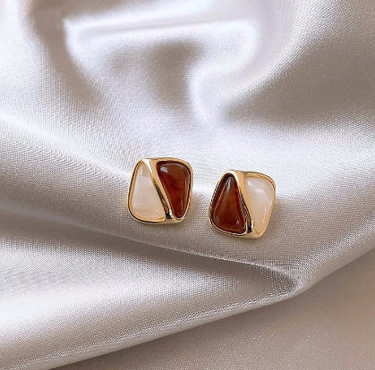 Sterling Silver Needle Rhinestone Earrings For Women New Niche Temperament Simple Flower Elegant Ear Studs Earrings