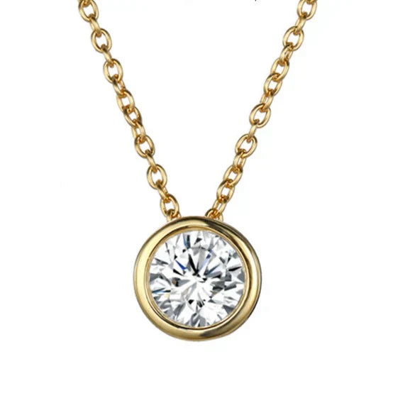 Lunaria Gemmara Birthstone Necklace | Gold