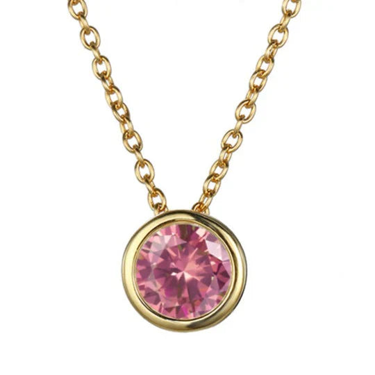 Lunaria Gemmara Birthstone Necklace | Gold