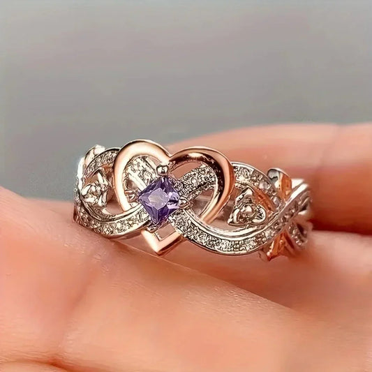 Violetheart Gold & Silver Ring | Mixed Gold