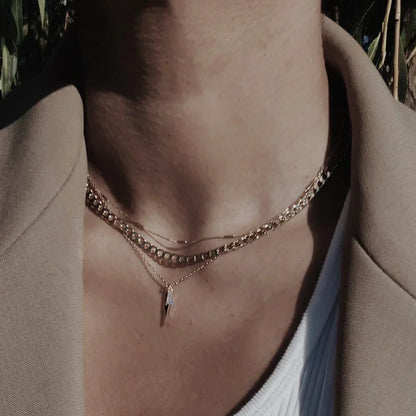 Vero™ | Gold Flat Link Curb Chain Necklace
