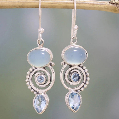 Verde™ | Exclusive Vintage Silver Moonstone Earrings