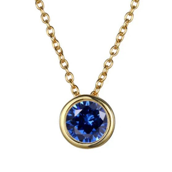Lunaria Gemmara Birthstone Necklace | Gold