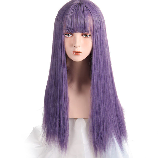 Air Bangs Long Straight Hair European And American Fashion Wig