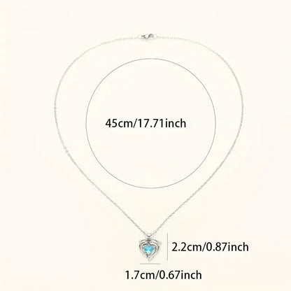 Oceanheart Twins Necklace | White Gold