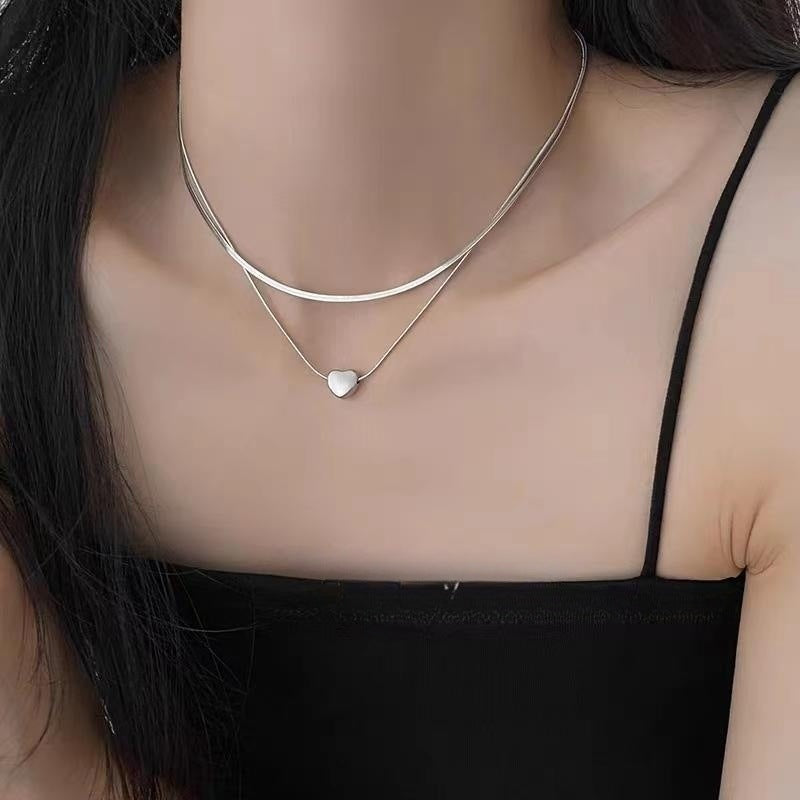 Double-layer Twin Love Necklace For Women