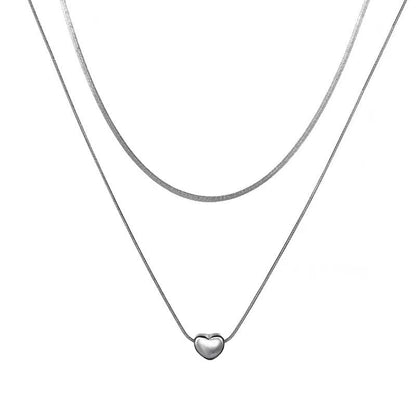 Double-layer Twin Love Necklace For Women