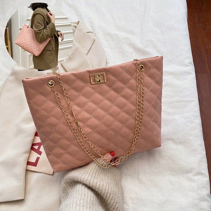 Women's Lingge Shopping Shoulder Bag Small Chains Handbags