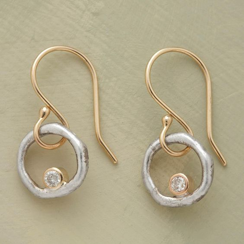Aurielle™ | Vintage Gold & Silver Zirconia Earrings
