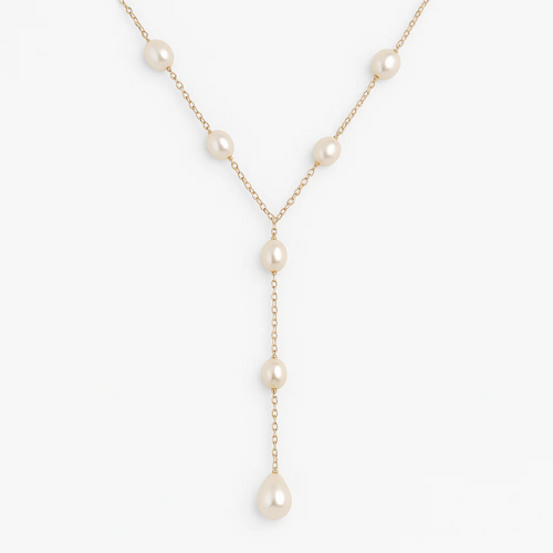 Evelina™ | Women's Vintage Hanging Pearl Necklace