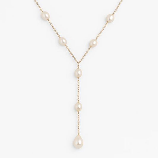 Evelina™ | Women's Vintage Hanging Pearl Necklace